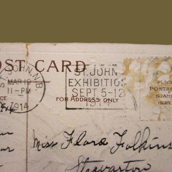 Antq St Patrick postcard in Green & white signed by Ellen H. Claps - Picture 9 of 11